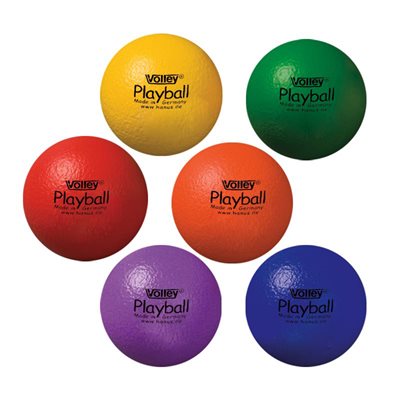 Ensemble de 6 ballons en mousse haute densité recouverte de polyuréthane Volley® «PlayBall», 16 cm (6")