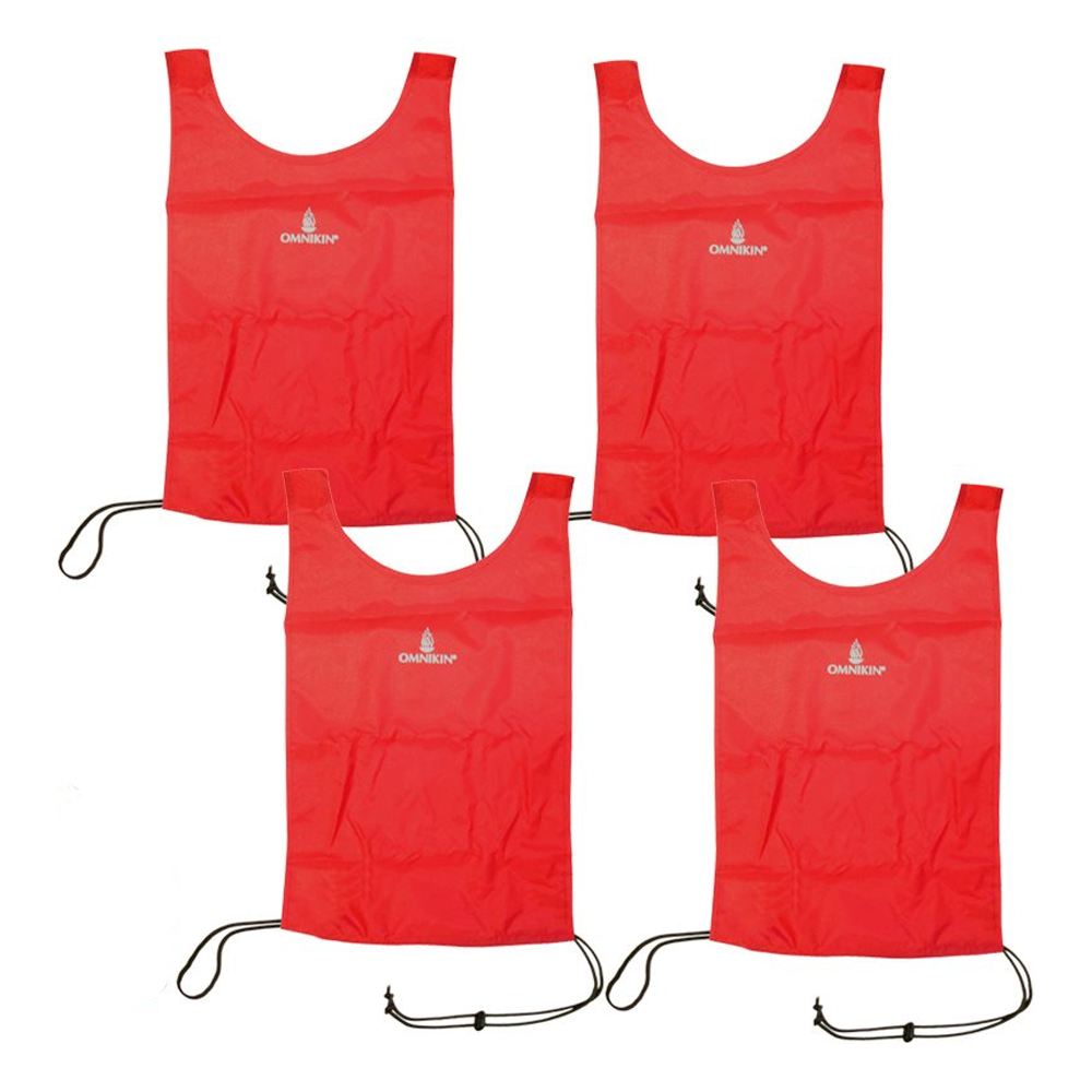 OMNIKIN® Nylon Pinnies, set of 4 red