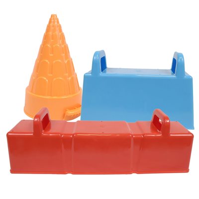 Set of 3 Plastic Snow Castle Molds