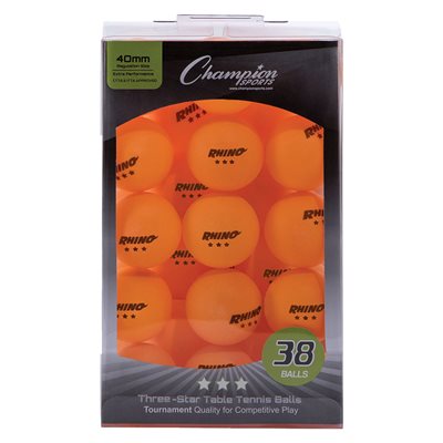 38 Table Tennis Balls, Orange