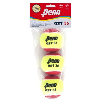 Junior 8 & Under Penn QST 36 Felt Tennis Balls