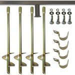 Complete Anchor System for Outdoor Soccer Goal, With Installation Tool