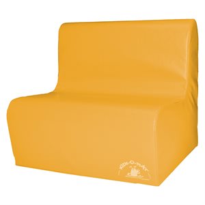 Foam chair for 2 children, yellow