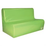 Foam chair for 3 children, light green