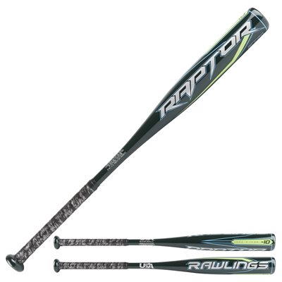 Bâton de baseball Rawlings® «Raptor» en alliage