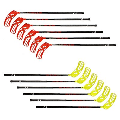 12 Floorball DEFENDER Ambidextrous Stick, 95 cm