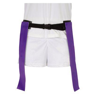 Double Purple Flags Flag Football Belt