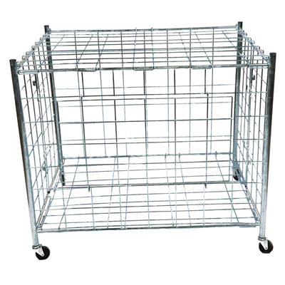 Foldable ball cart, steel wire frame