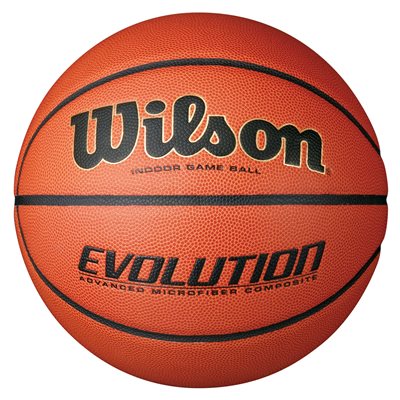 Ballon de basketball intérieur Wilson® «Evolution» en cuire composite