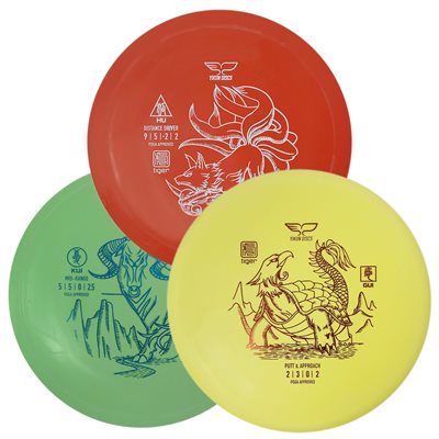 Set of 3 Polymer Disc-Golf Frisbees