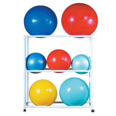 ABS Cart for Exercise Balls, Capacity of 9 Balls, 67 x 19 x 62" (170 x 48 x 157 cm)