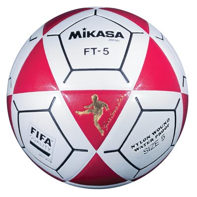 Ballon officiel de footvolley Mikasa® rouge et blanc, #5