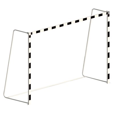 Pair of Foldable Black and White Painted Aluminum JUNIOR Handball Goals, 6'6" x 9'9" (1.98 x 2.97 m)