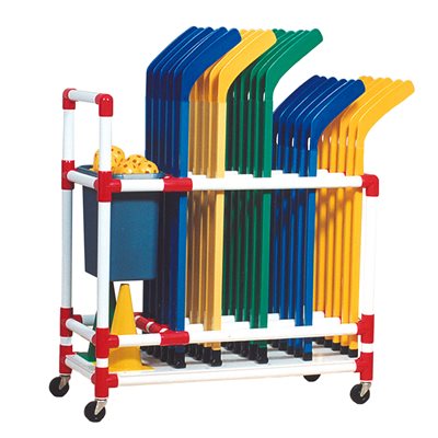 Hockey Sticks and Accessories Cart