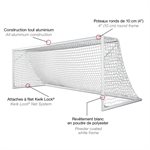 Kwik Goal® «FUSION» Senior Soccer Goal, Round Posts, 8' x 24' x 3' x 8'