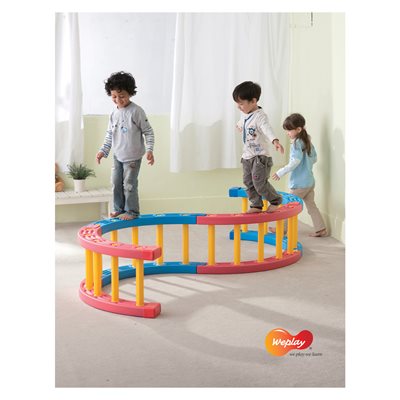 Ensemble de création de parcours d'équilibre WePlay® «Go-Go Balance Fun», cercle entier de 4 items