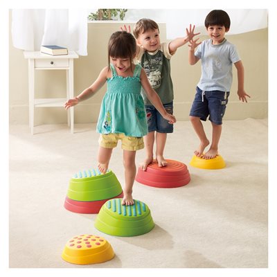 Set of 6 WePlay® «Rainbow River» Balance Course Stones