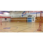 Paire de Poteaux de volleyball / badminton, acier, 1-7 / 8"