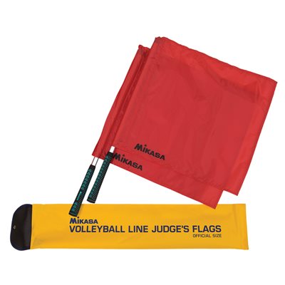 Paire de drapeaux de juge de lignes de volleyball Mikasa® avec housse de transport