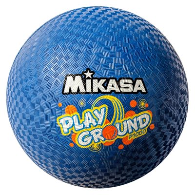 Ballon de jeu en caoutchouc bleu Mikasa® «PlayGround», 25 cm (10")