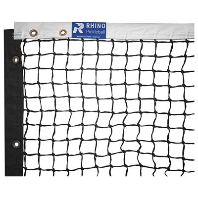 Rhino Pickleball® Official Polyethylene Tournament Pickleball Net of 21.75" (6.6 m), with Steel Cable of 27' (8.25 m)