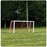 Buts de soccer en aluminium, poteaux carrés, 5' x 8' x 2'3" x 4'