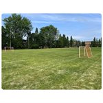 Buts de soccer en aluminium, poteaux carrés, 5' x 8' x 2'3" x 4'