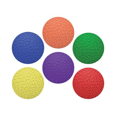 Set of 6 «Easy Grip» Textured Soft Vinyl Balls, 3.5" (9 cm)