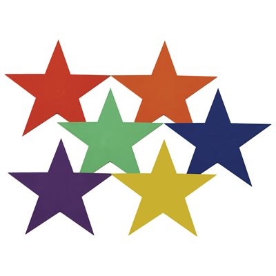 Set of 6 stars made of non-skid vinyl