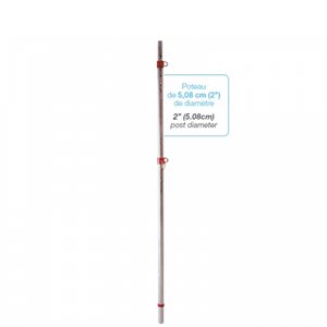 Poteau de volleyball simple, sans treuil, 5,08 cm (2")