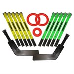 10 mini-ringette sticks + goalies + 3 rings