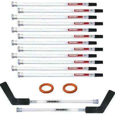 Full Set of DOM® Senior Ringette Sticks with Rings, 50" (127 cm)