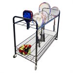 Open 2-Levels Racket Cart, Capacity of 48 Rackets and Accessories, 39 x 19 x 35,5" (100 x 48 x 90 cm)