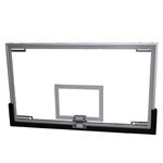 Rectangular Glass Basketball Backboard Without Conversion System, Front Mount