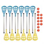 Ensemble de 12 bâtons en aluminium et 12 balles de lacrosse, 91 cm (36")