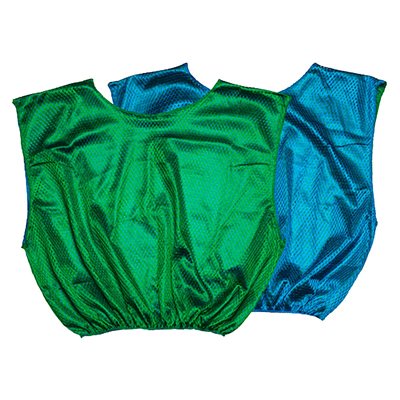 Reversible Blue and Green Nylon Pinnie for Adults