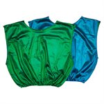 Dossard réversible en nylon bleu et vert pour adultes