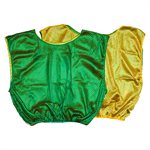 Dossard réversible en nylon jaune et vert pour adultes