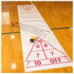 Shuffleboard set with plastic court