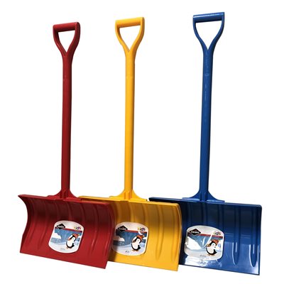 Large plastic snow shovel