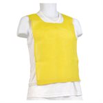 Cotton pinnie, elastic and velcro, yellow