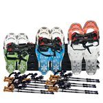 Set of 25 SNOWTREK® Snowshoes with Poles for Elementary