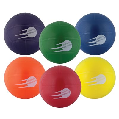 6 inflatable soft rubber volleyballs