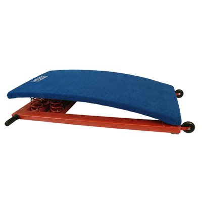 Gymnastic Training Springboard with Firm Springs on Wheels, 9 x 23 x 47" (25 x 60 x 120 cm)