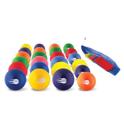 Set of 24 «SpeedSkin» Inflatable Soft Rubber Balls with Carrying Bags