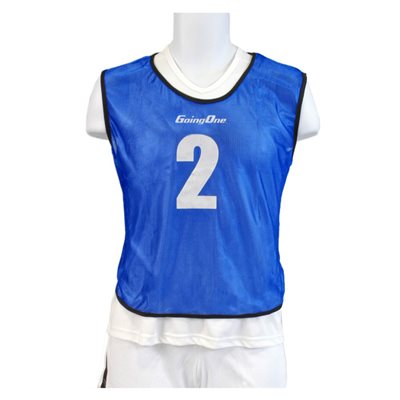 Set of 15 Going One® Blue Mesh Numbered Pinnies