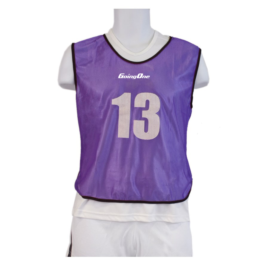 Set of 15 Going One® Purple Mesh Numbered Pinnies