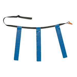 Triple Flag Football Belts for Adults, Blue, Set of 12 