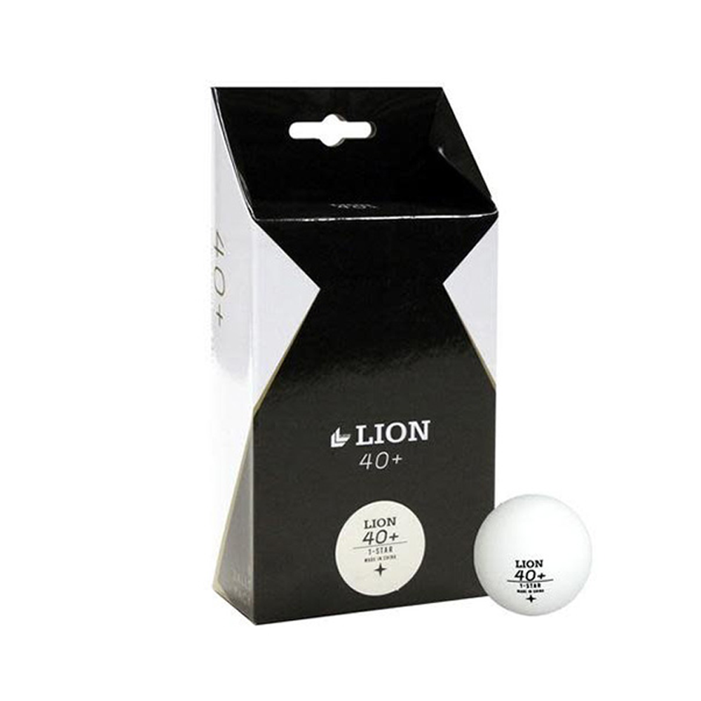 Box of 6 White 1-Star Lion® «40 +» Table Tennis Balls