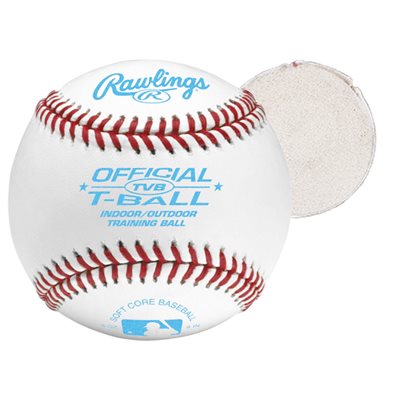 Douzaine de balles de baseball Rawlings® «Official T-Ball» en polyvinyle, 23 cm (9")